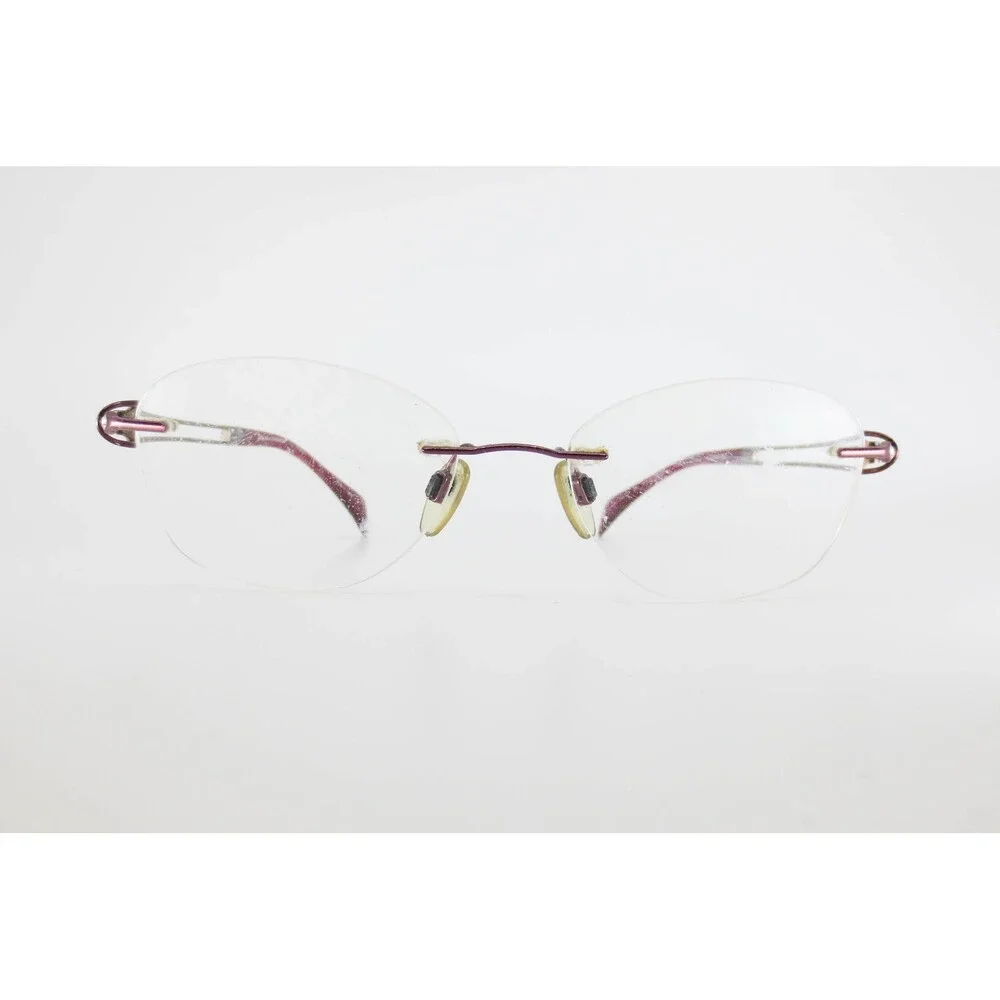 Line Art Charmant XL2137 Excellence Titan Rimless Eyeglasses Burgundy 51-17-135